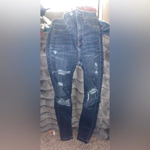 Lightly worn, ultra high-rise jean legging hollister advanced stretch